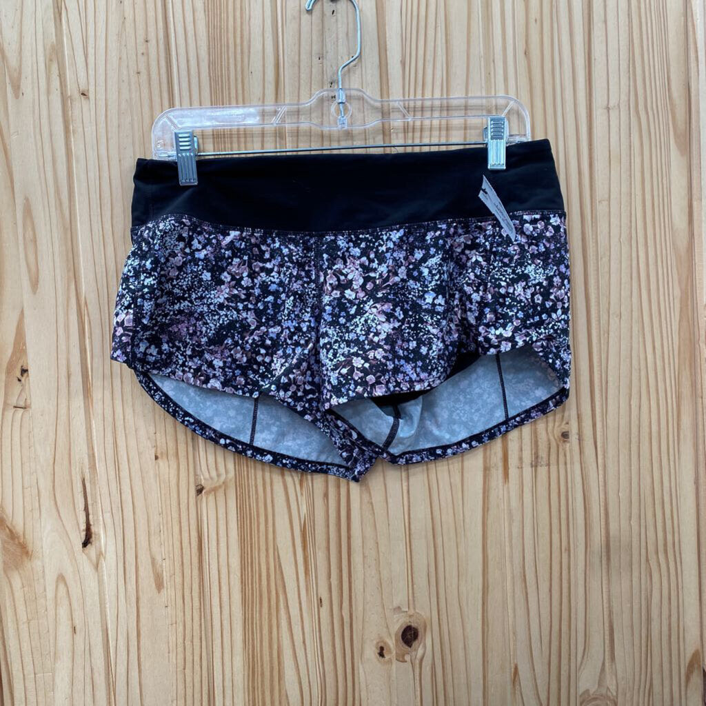 WOMENS LULULEMON SHORTS FLORAL 6
