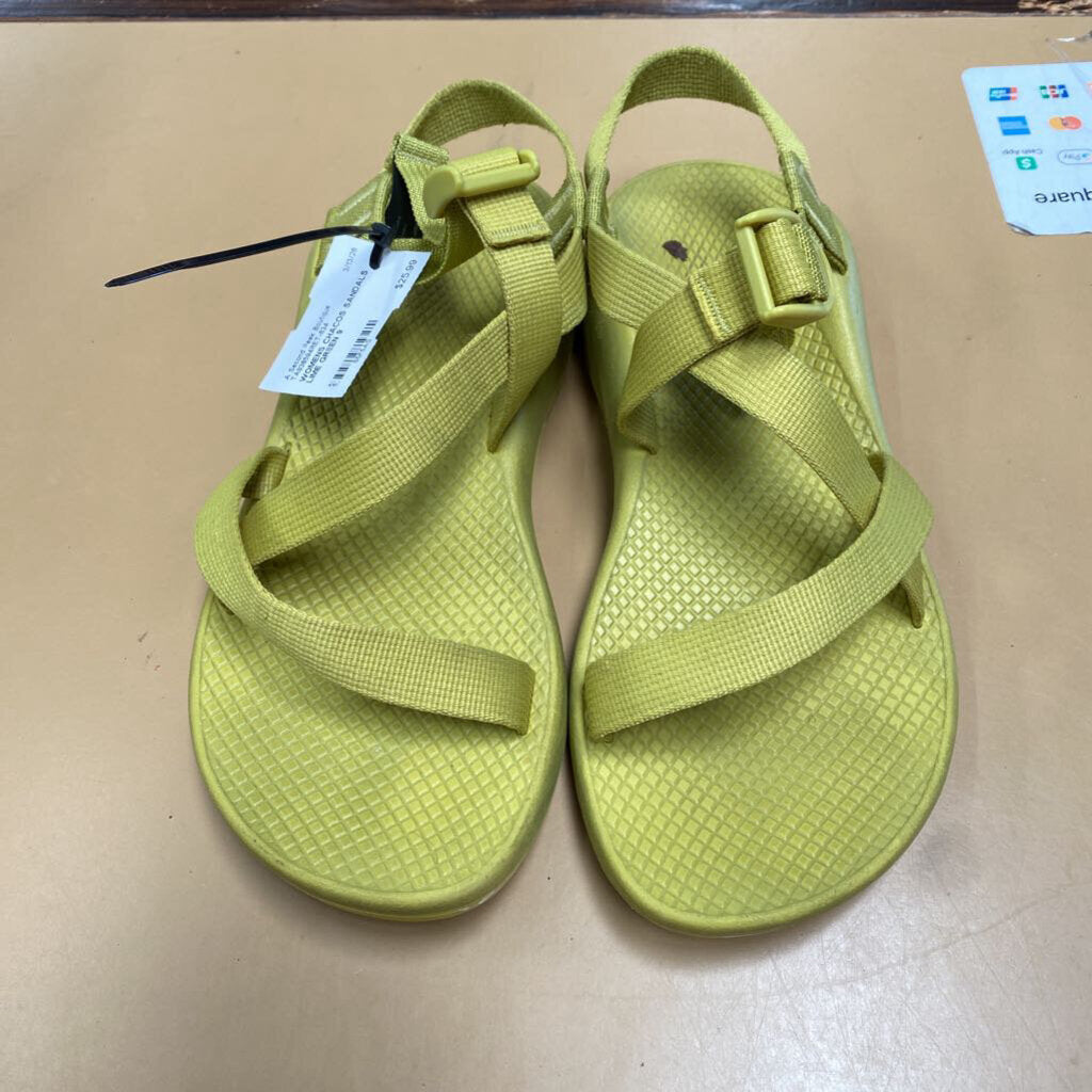 WOMENS CHACOS SANDALS LIME GREEN 9