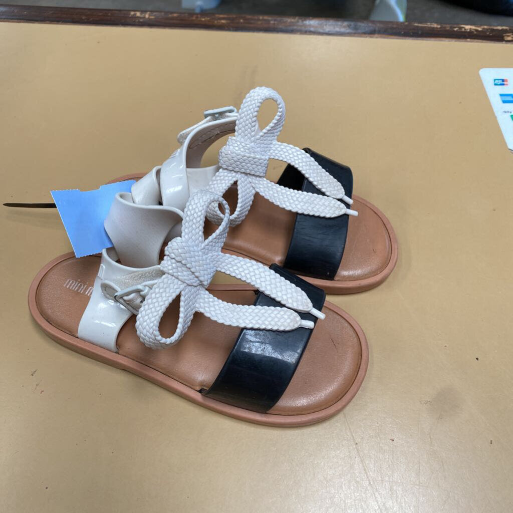 GIRLS MINI MELISSA SANDALS BLK/TAN