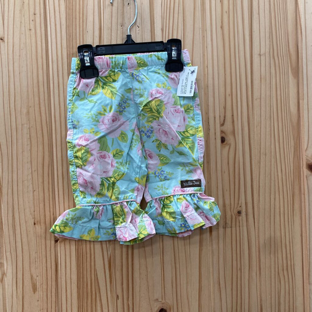 GIRLS MATILDA JANE LT BLUE FLORAL PANTS 12/18M
