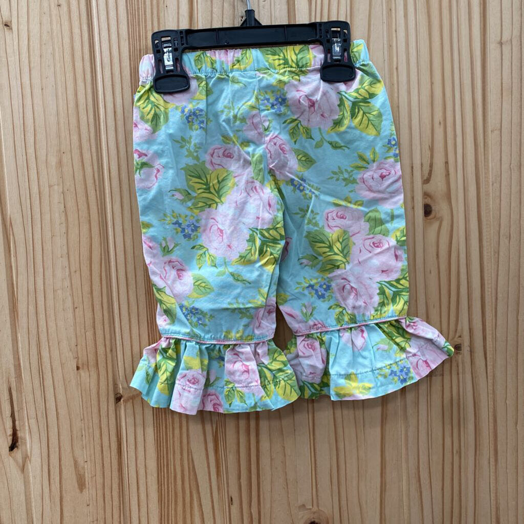GIRLS MATILDA JANE LT BLUE FLORAL PANTS 12/18M