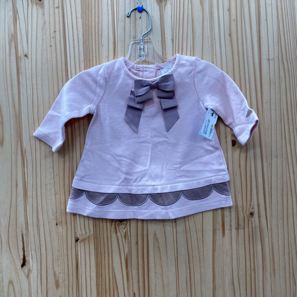 GIRLS JILLIAN CLOSET MAUVE LS TOP 3/6M