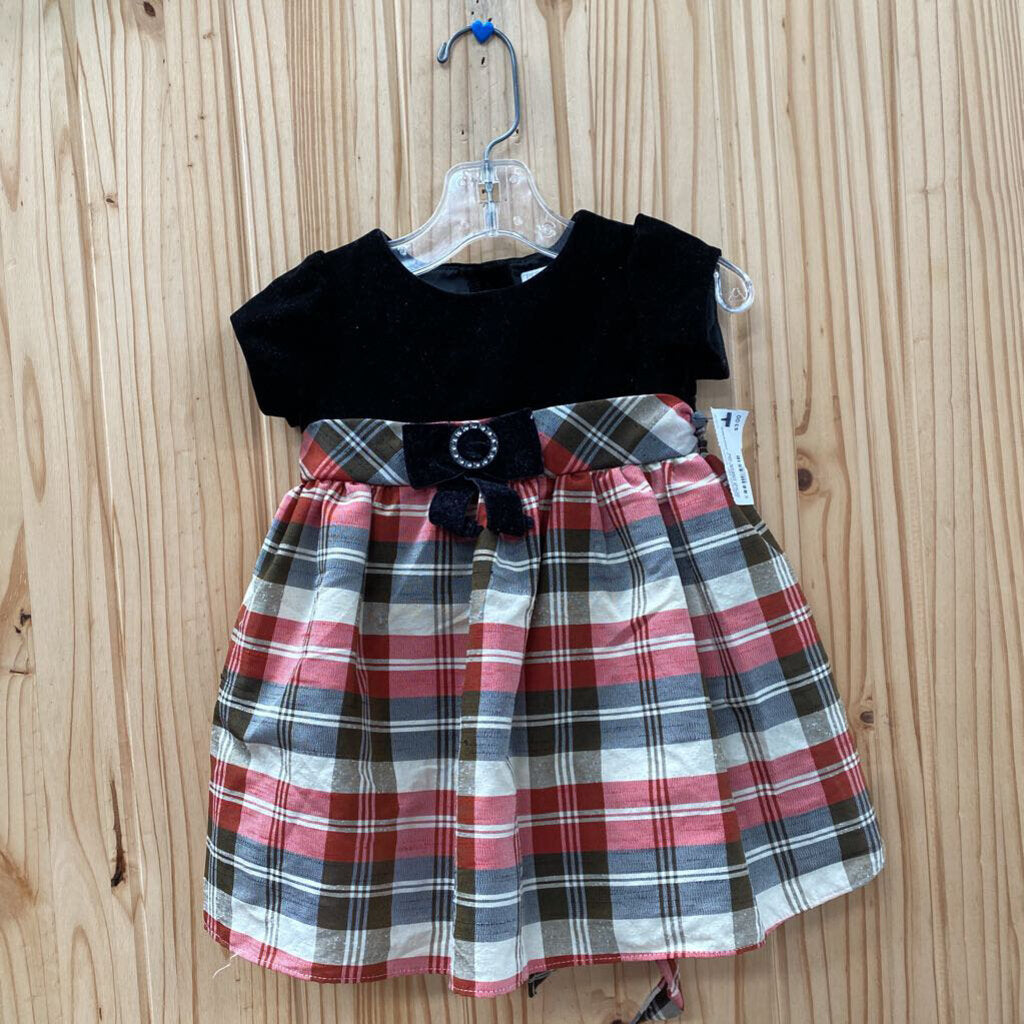 GIRLS PERFECTLY DRESSED PLAID DRESS 12M