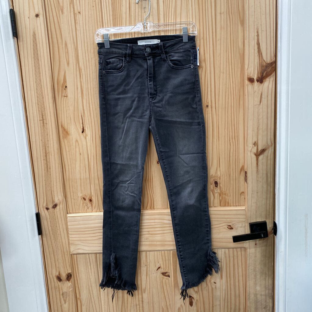 WOMENS HIDDEN BLK DENIM JEANS 27