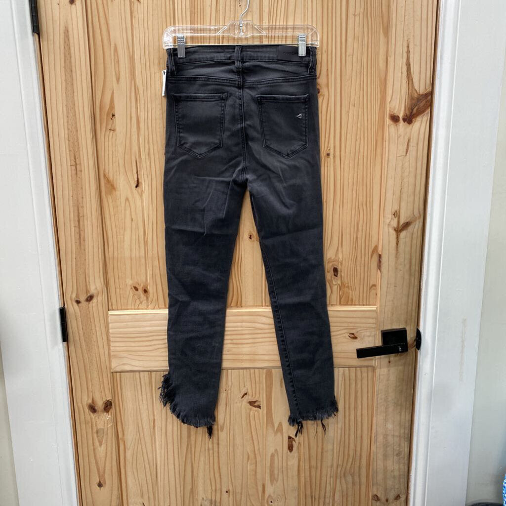 WOMENS HIDDEN BLK DENIM JEANS 27