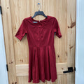 WOMENS MAURICES WINE DRESS S