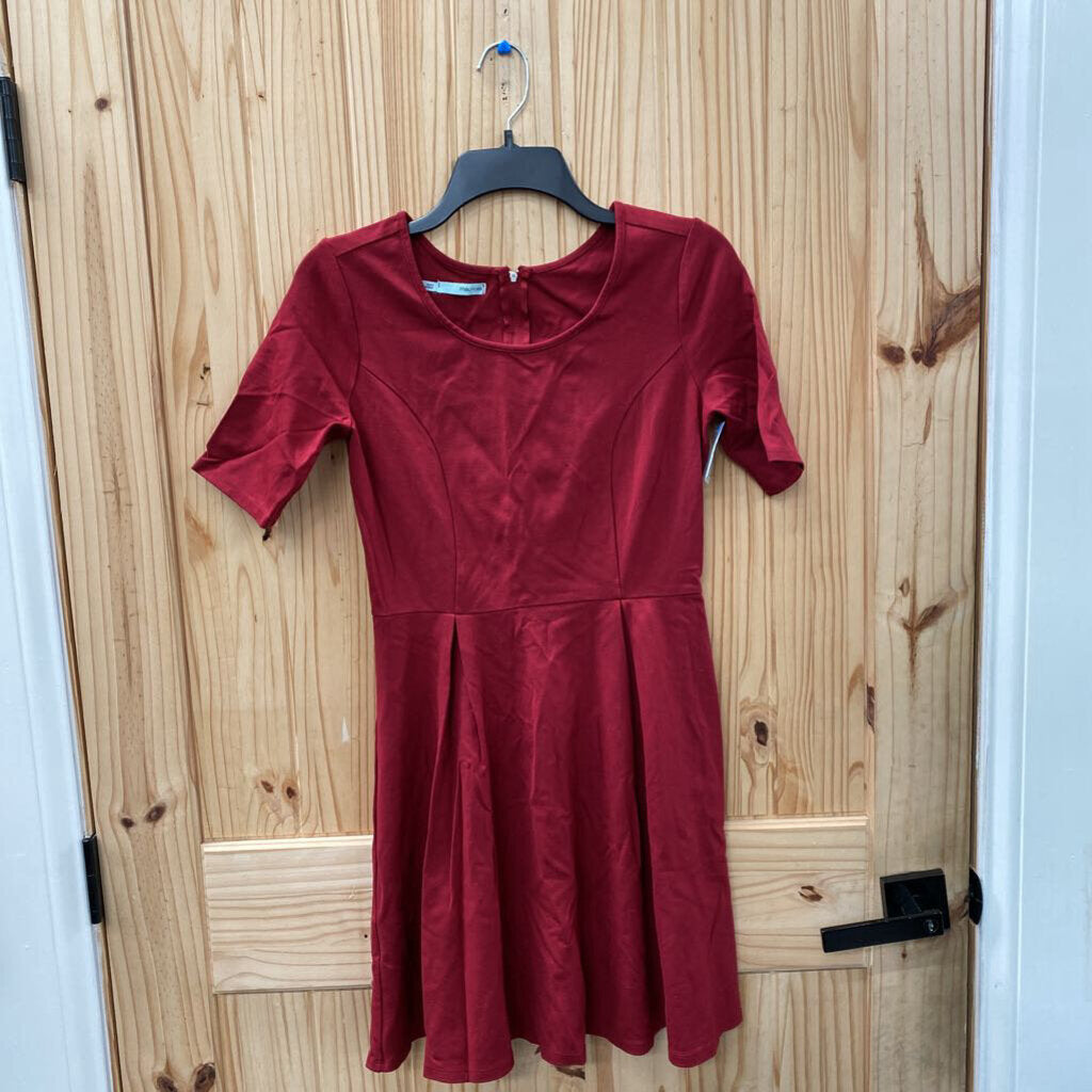 WOMENS MAURICES WINE DRESS S