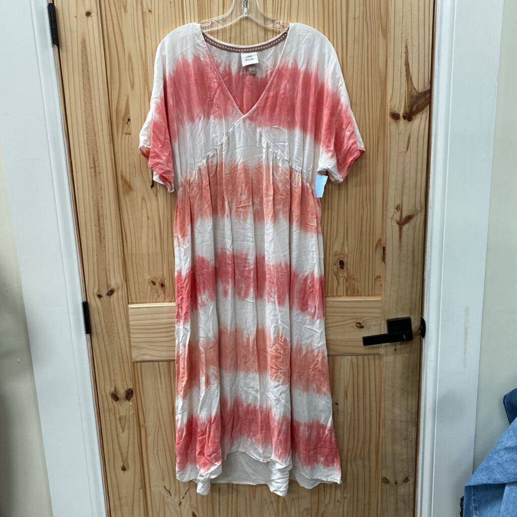 WOMENS KNOX ROSE CORAL/WHITE DRESS L