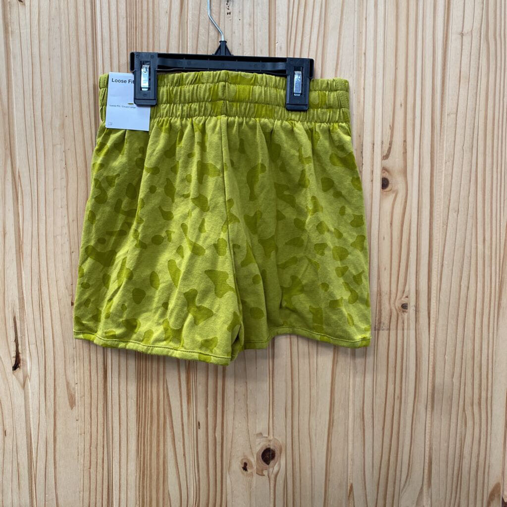 GIRLS NIKE OLIVE GREEN LEOPARD SHORTS S 8 NWT