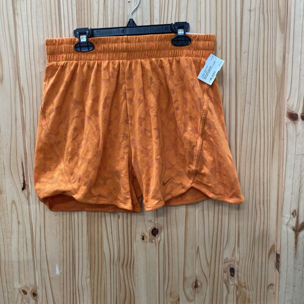GIRLS NIKE ORANGE LEOPARD SHORTS XL 14 NWT