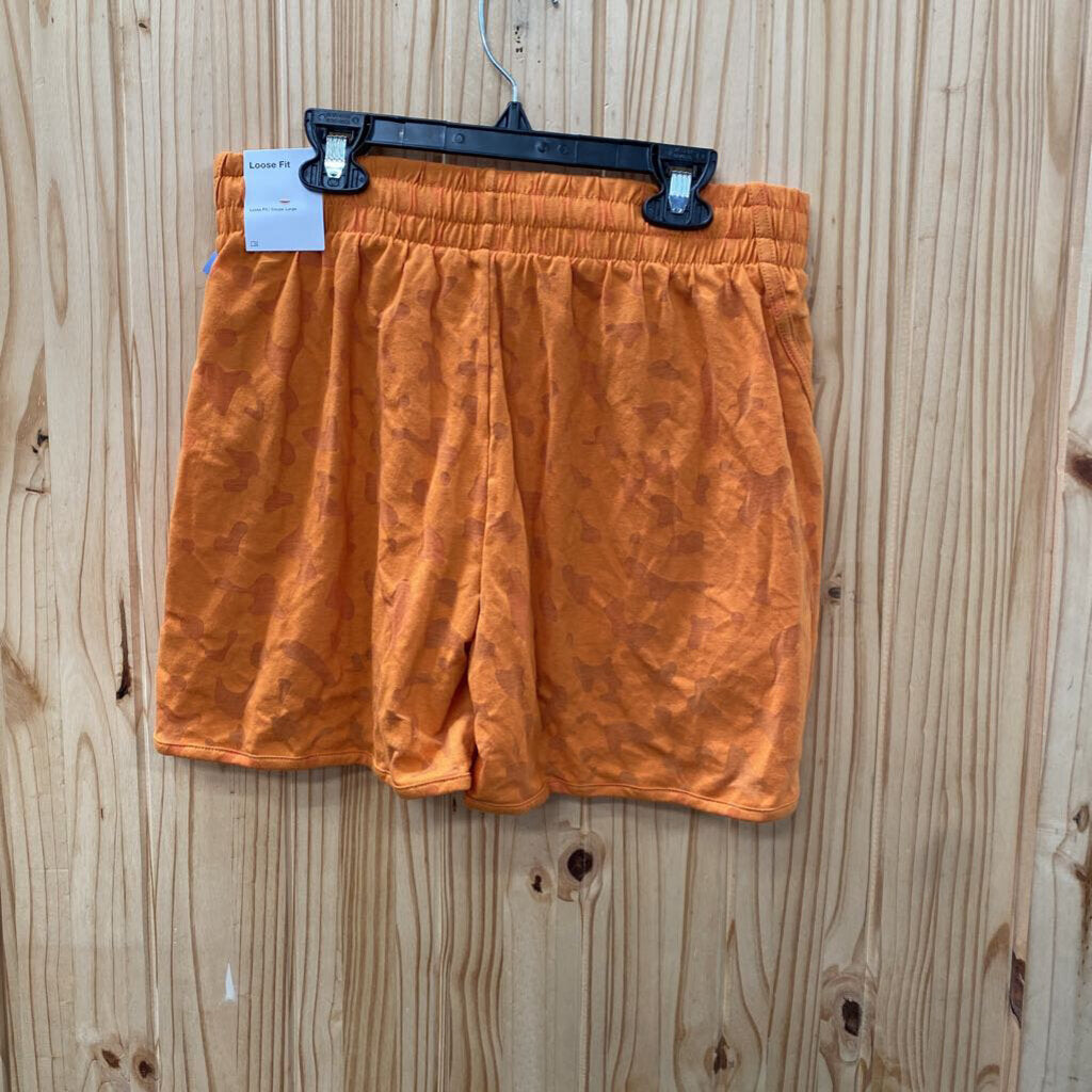 GIRLS NIKE ORANGE LEOPARD SHORTS XL 14 NWT