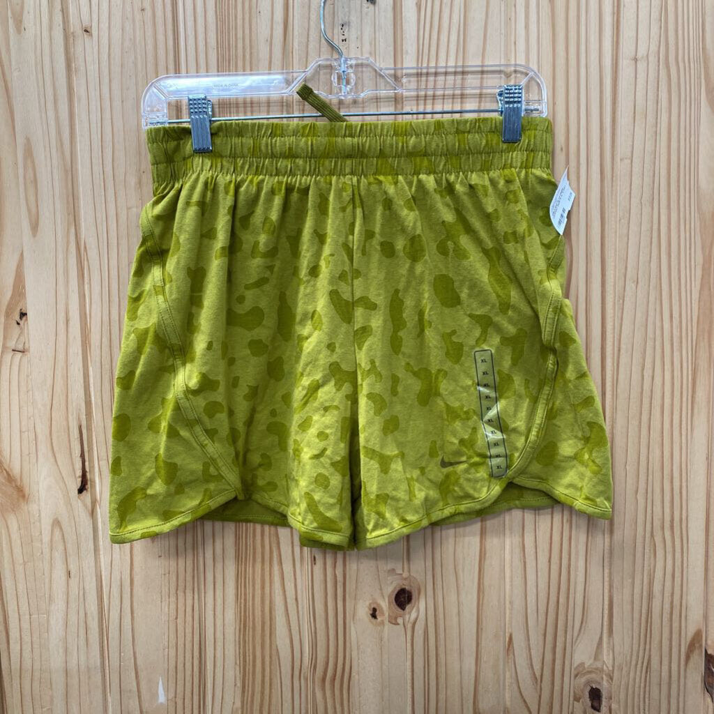 GIRLS NIKE OLIVE GREEN LEOPARD SHORTS XL 14 NWT