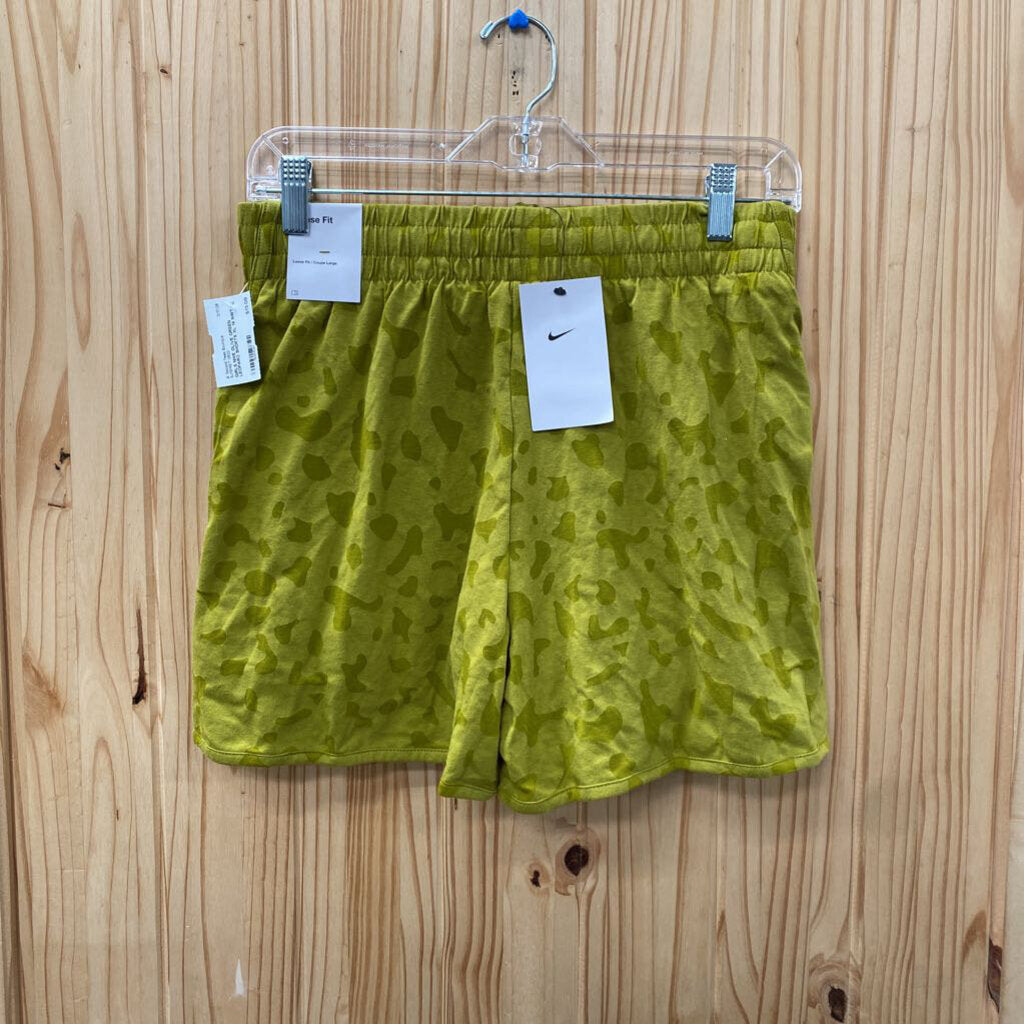 GIRLS NIKE OLIVE GREEN LEOPARD SHORTS XL 14 NWT