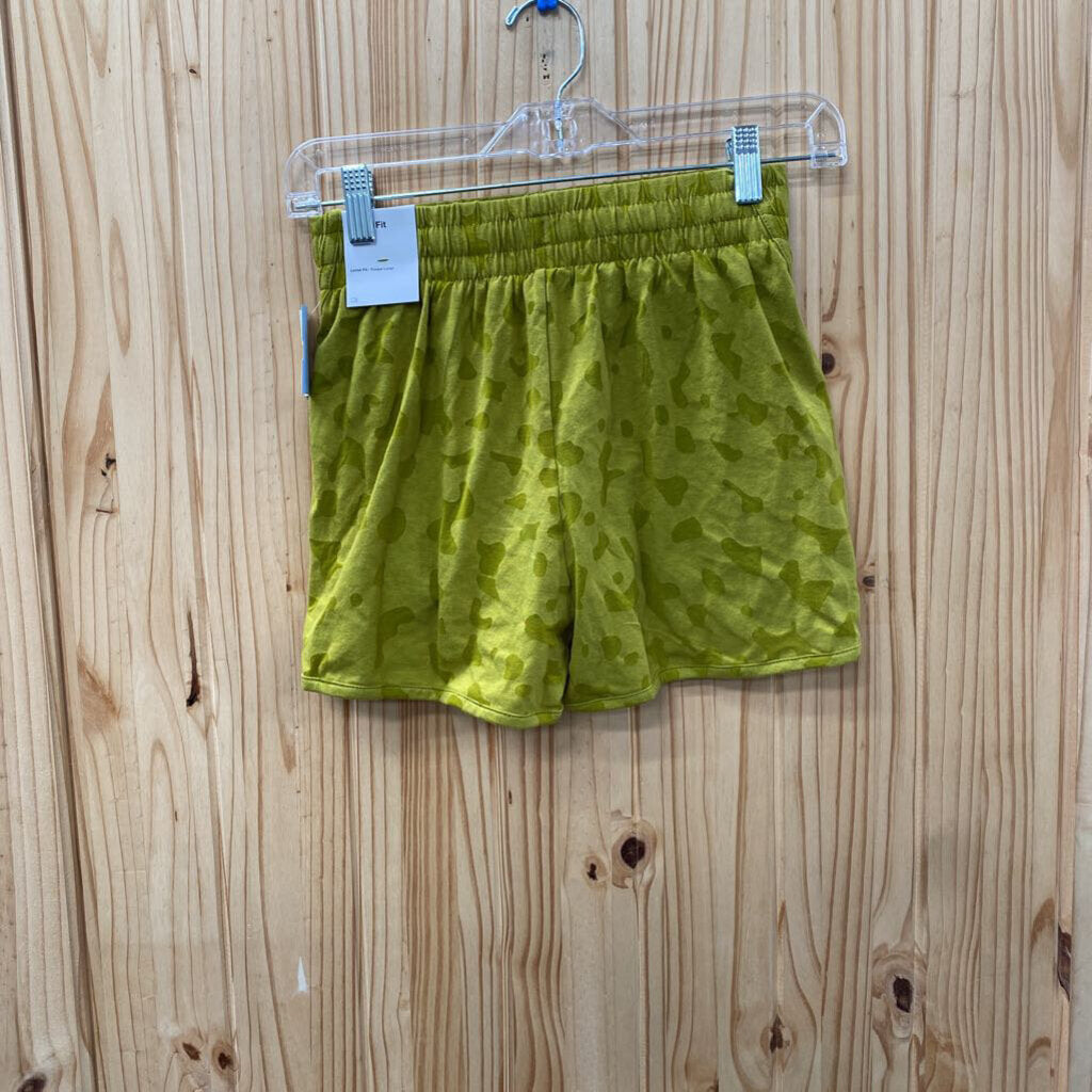 GIRLS NIKE OLIVE GREEN LEOPARD SHORTS M 10 NWT
