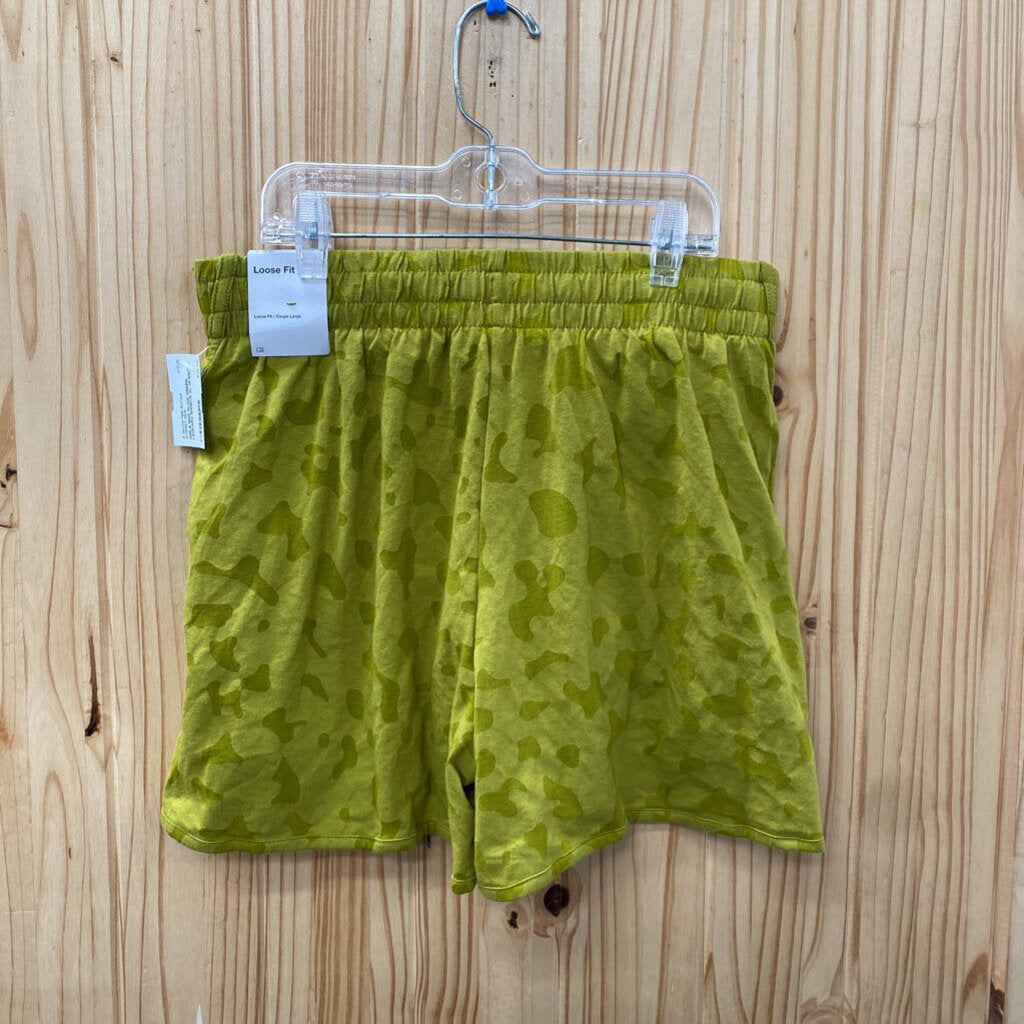 GIRLS NIKE OLIVE GREEN LEOPARD SHORTS XL 14 NWT