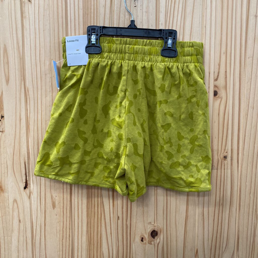 GIRLS NIKE OLIVE GREEN LEOPARD SHORTS M 10 NWT