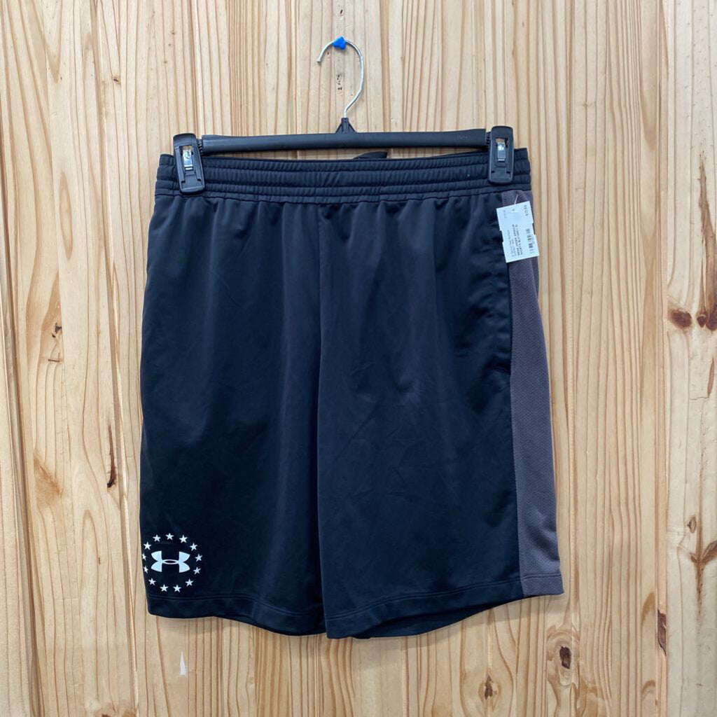 MENS UNDER ARMOUR SHORTS BLK/GREY M