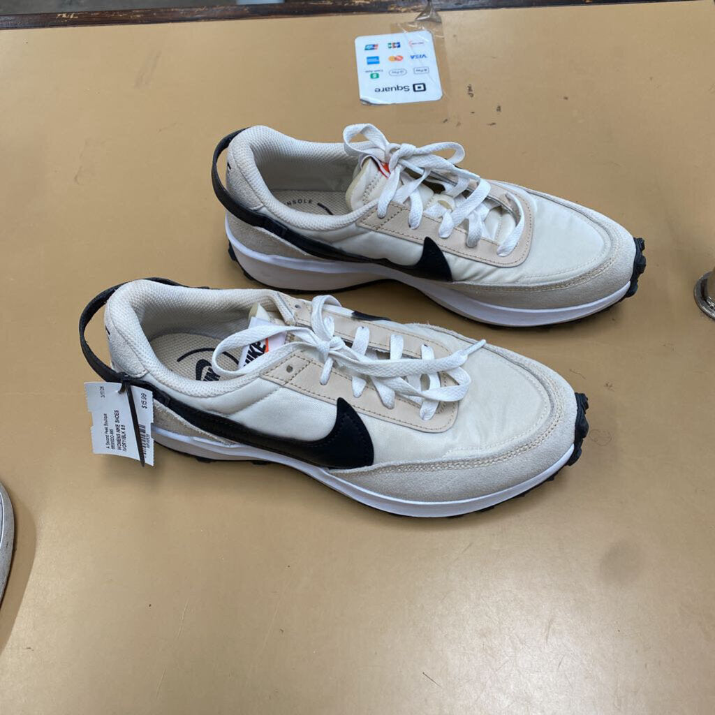 WOMENS NIKE SHOES IVORY/BLK 8.5