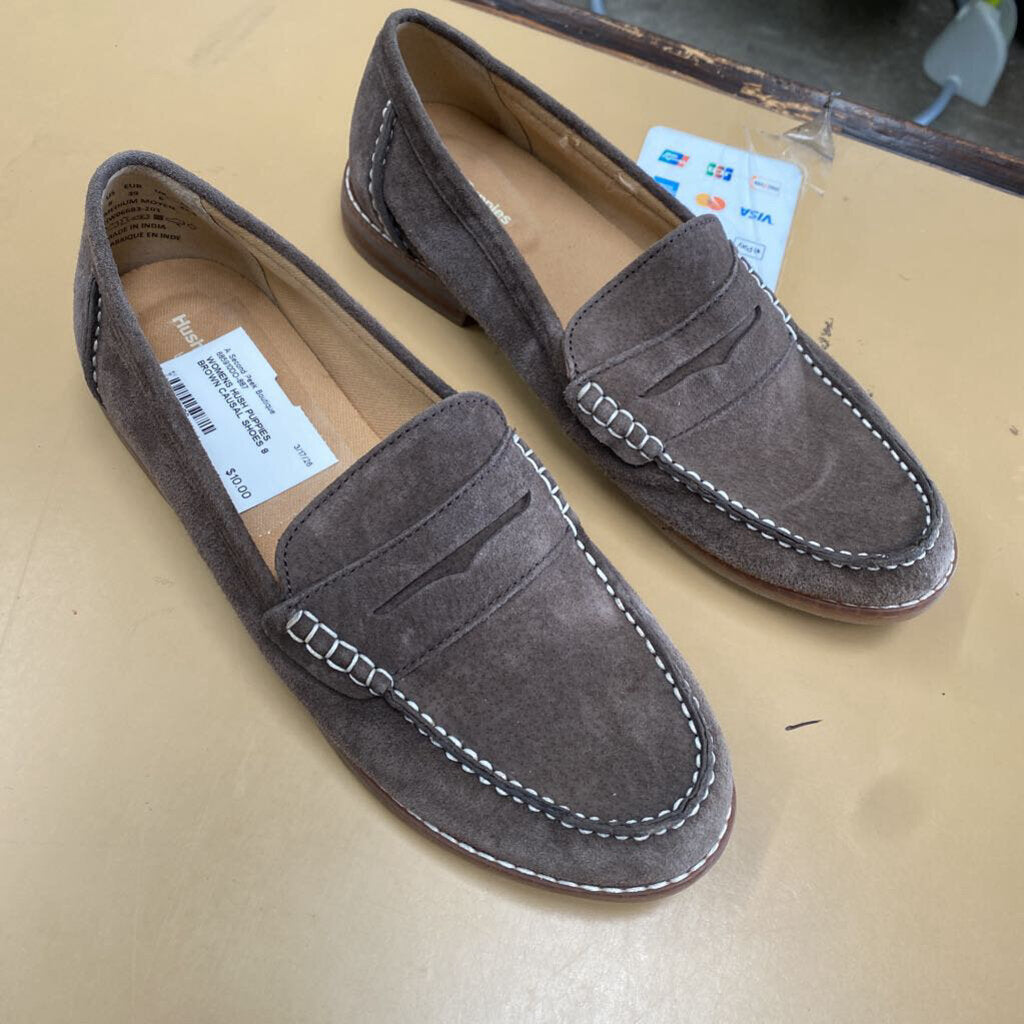 WOMENS HUSH PUPPIES BROWN CAUSAL SHOES 8