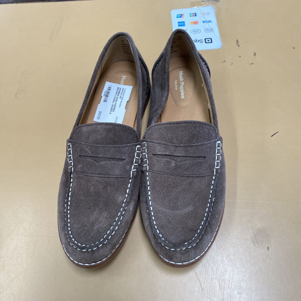 WOMENS HUSH PUPPIES BROWN CAUSAL SHOES 8