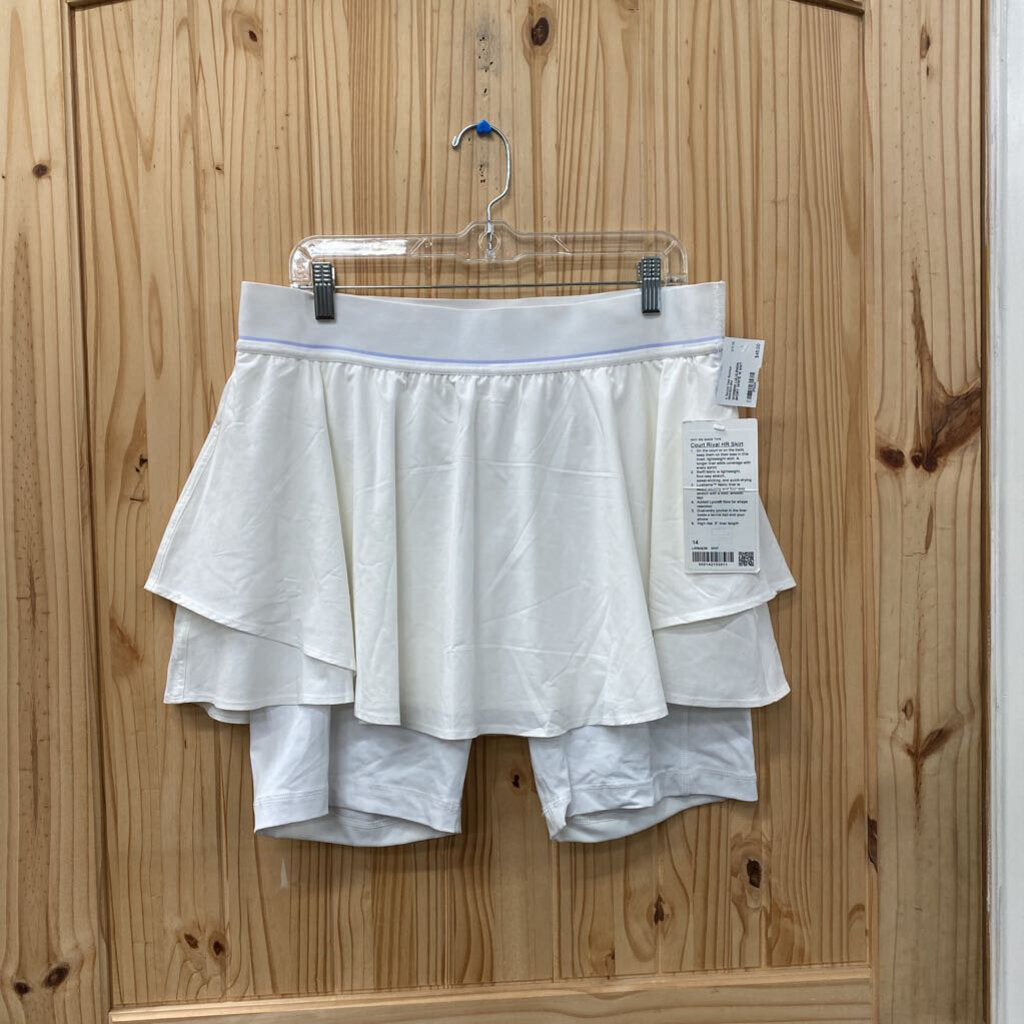 WOMENS LULULEMON SKORT WHITE 14 NWT