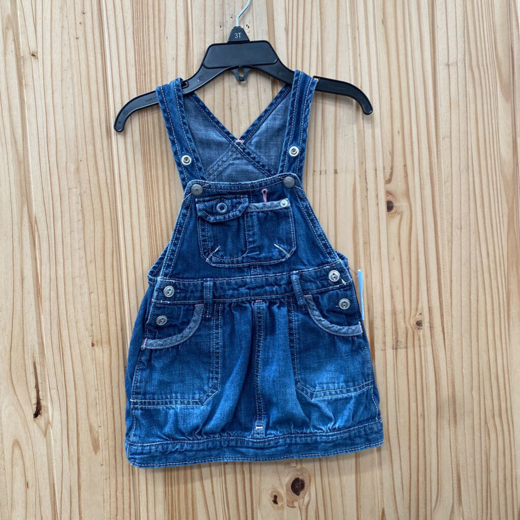 GIRLS BABY GAP DENIM DRESS 6/12M