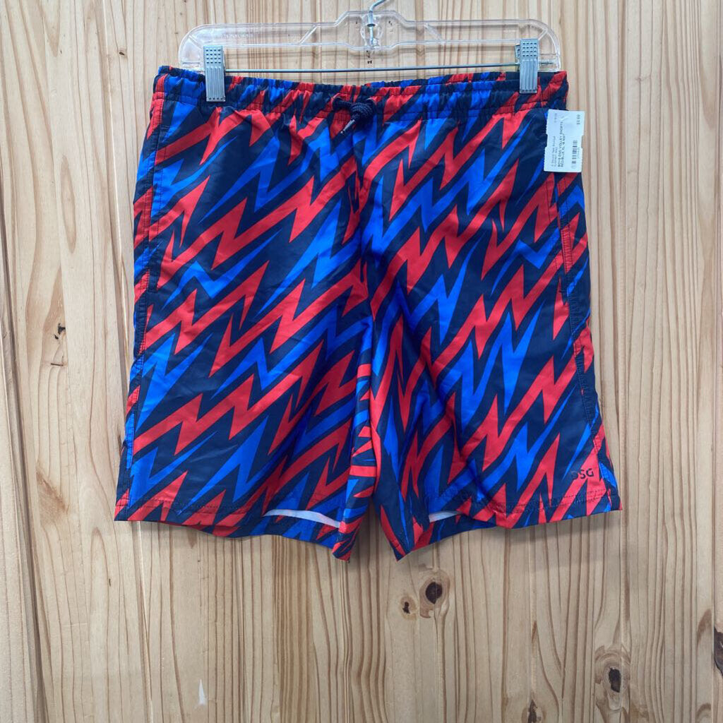 BOYS DSG VOLLEY SHORTS RED/BLUE XL 18 NWT