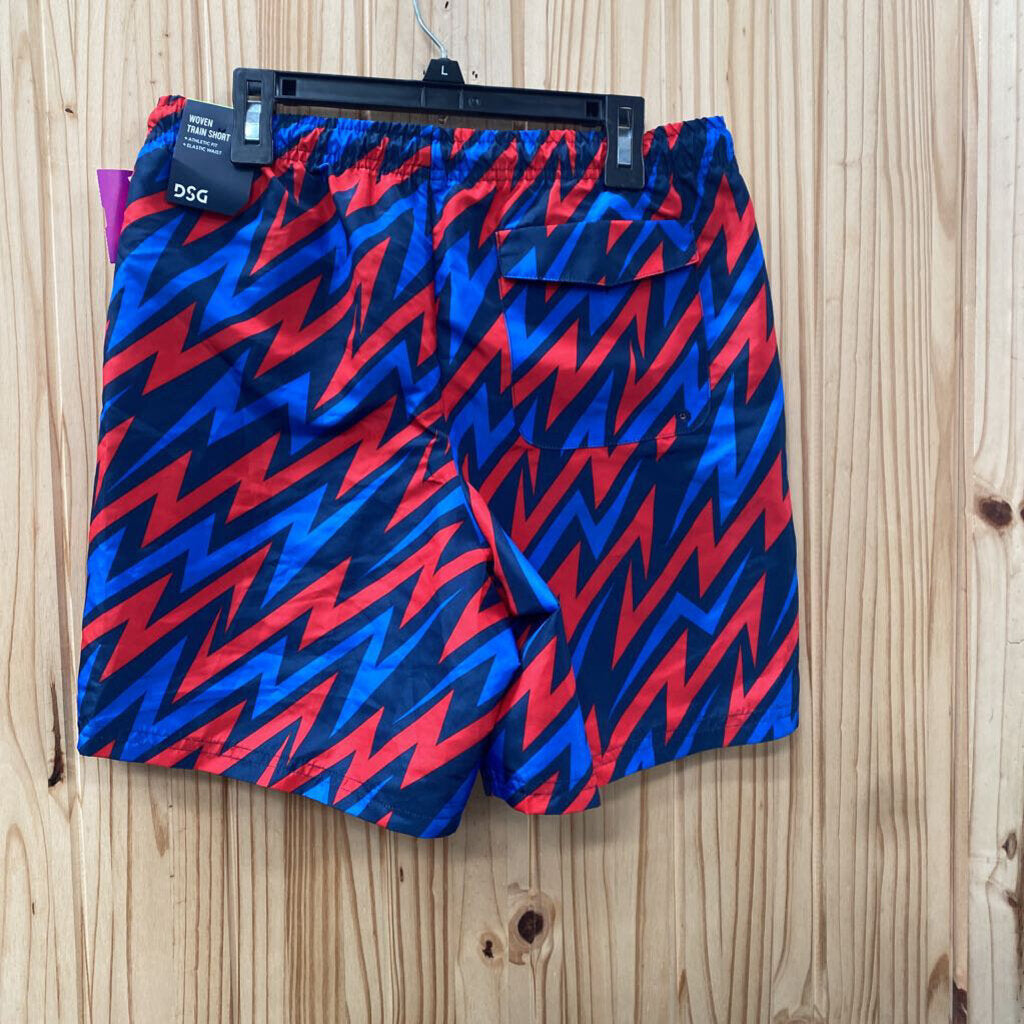 BOYS DSG VOLLEY SHORTS RED/BLUE L 14/16 NWT
