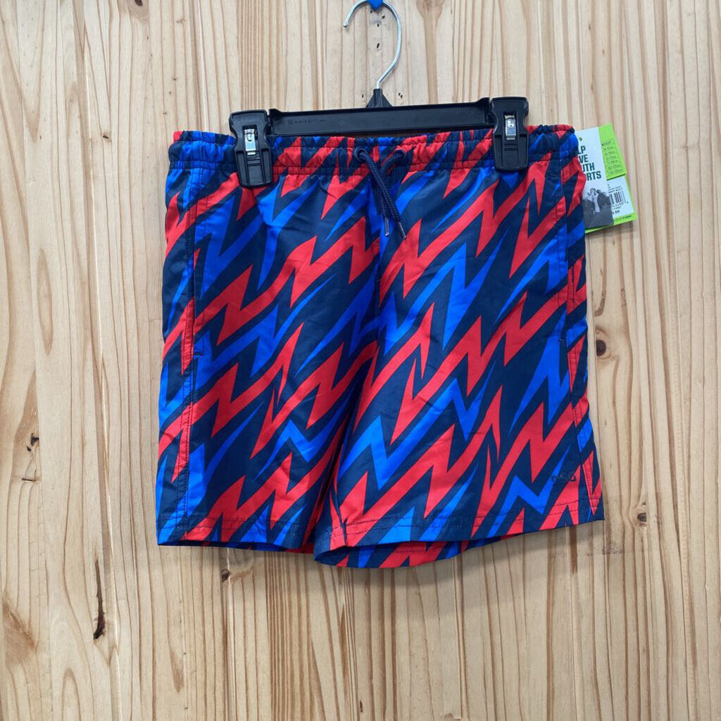 BOYS DSG VOLLEY SHORTS RED/BLUE SHORTS S 8/9 NWT