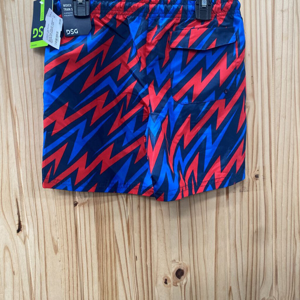 BOYS DSG VOLLEY SHORTS RED/BLUE SHORTS S 8/9 NWT