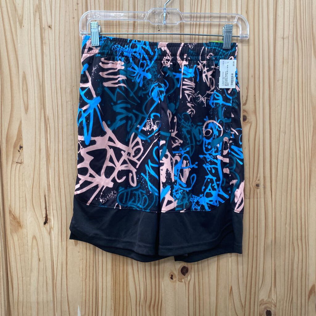 BOYS DSG SHORTS BLK/CORAL/LT BLUE L 14/16 NWT