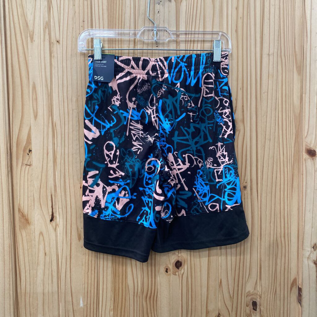 BOYS DSG SHORTS BLK/CORAL/LT BLUE L 14/16 NWT