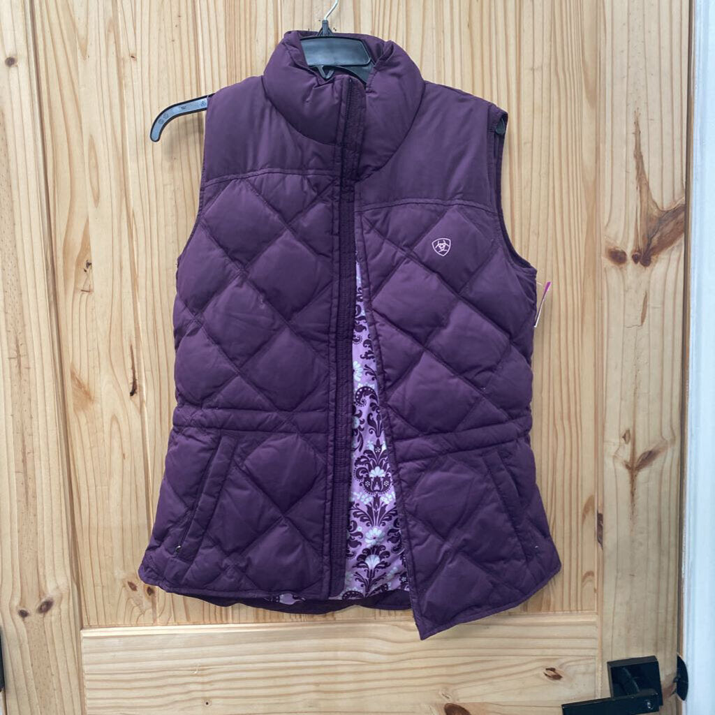 WOMENS ARIAT PLUM PURPLE VEST S