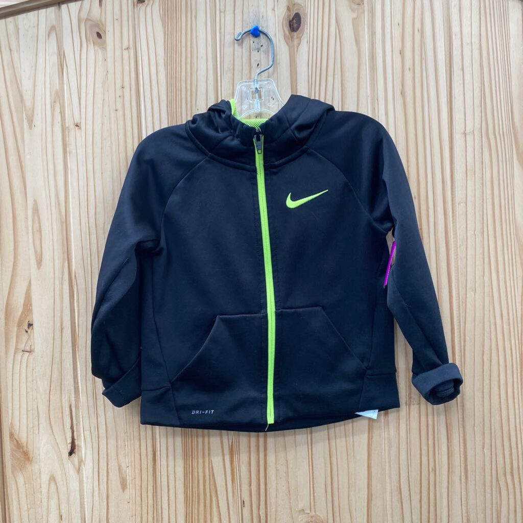 BOYS NIKE JACKET BLK/NEON YELLOW 3T