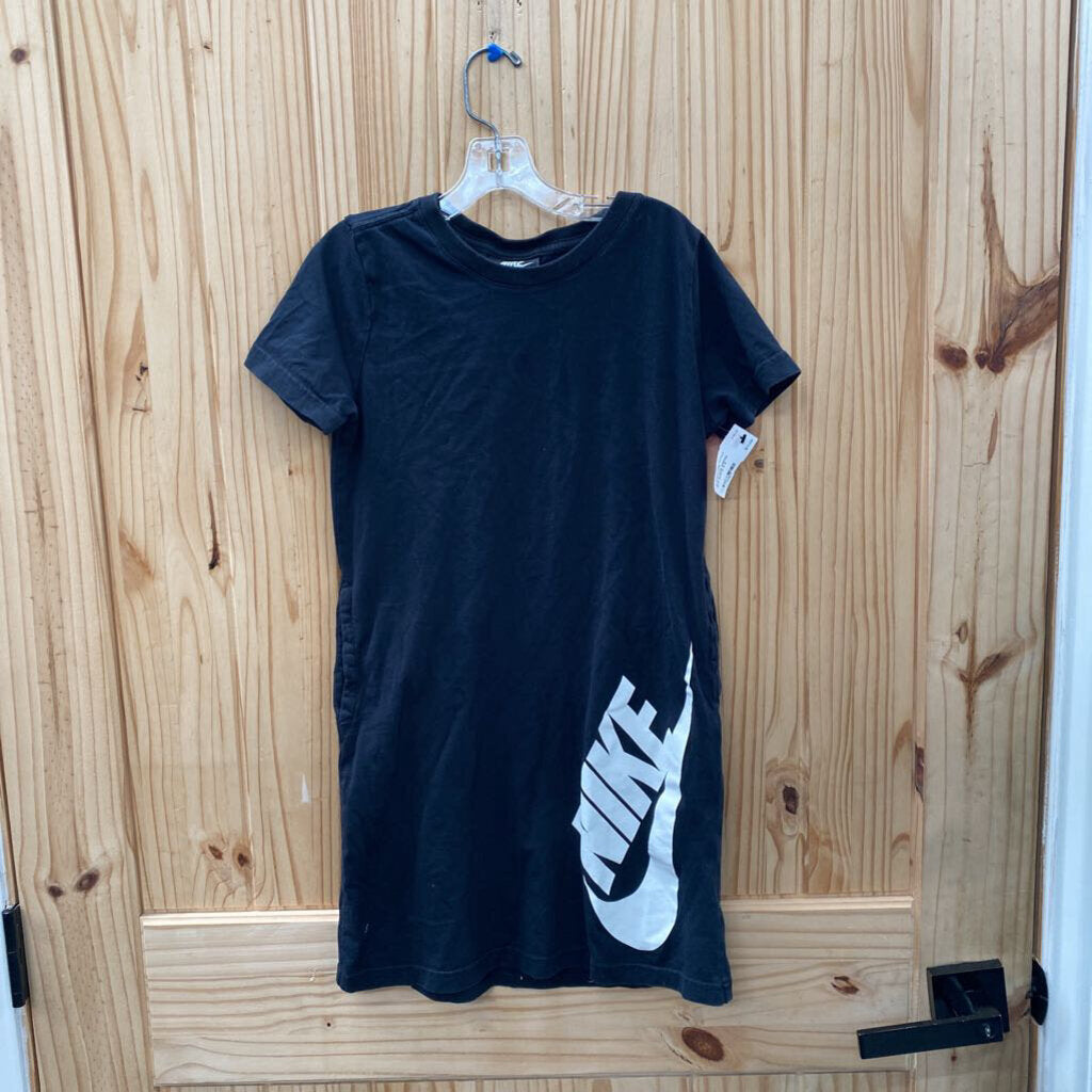 GIRLS NIKE DRESS BLK/WHITE S 8