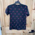 BOYS JORDAN SHIRTS BLK/RED XL 13