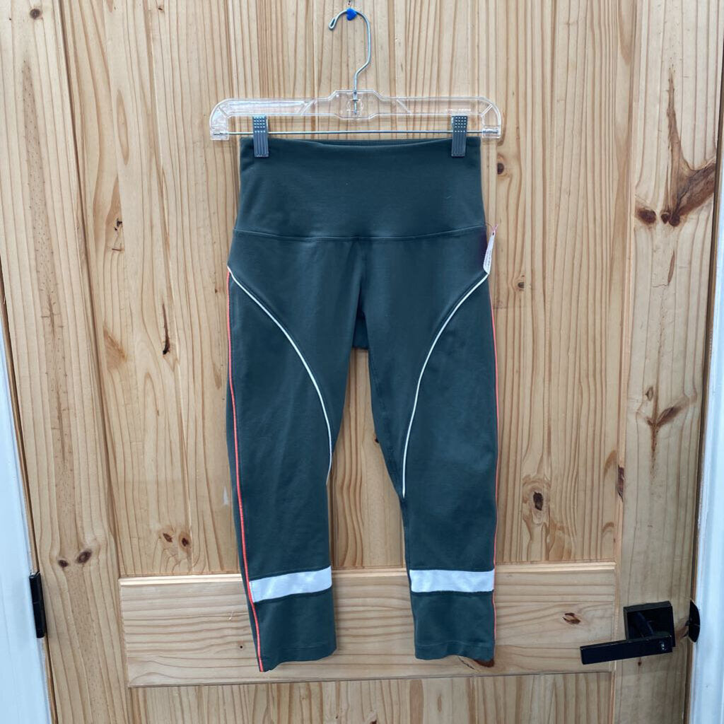 WOMENS ZELLA DK GREEN LEGGINGS XS