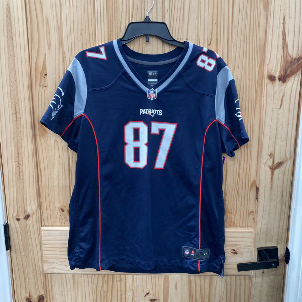 MENS PATRIOTS #87 JERSEY NAVY BLUE/WHITE/RED GRONKOWSKI XL