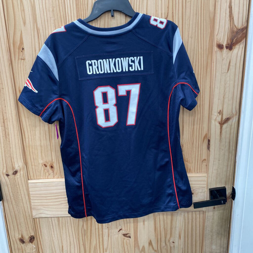 MENS PATRIOTS #87 JERSEY NAVY BLUE/WHITE/RED GRONKOWSKI XL