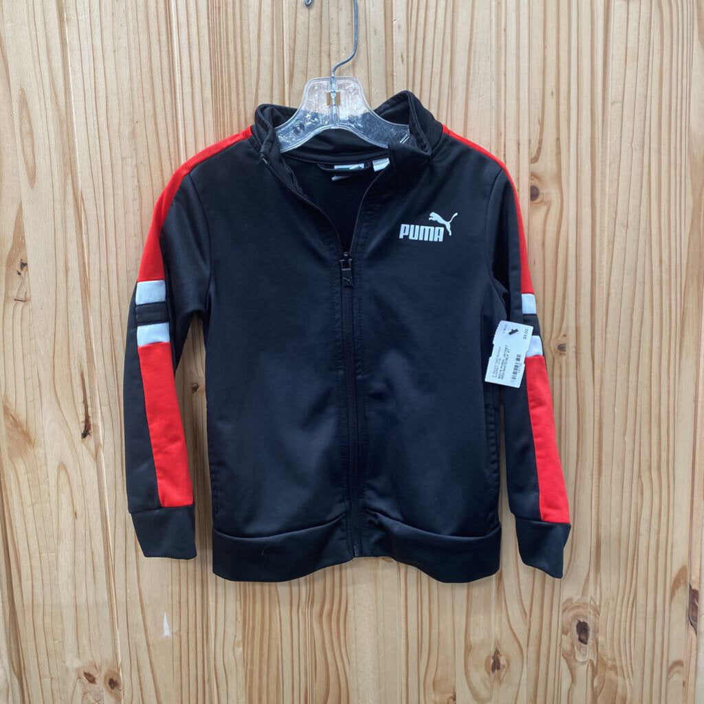 BOYS PUMA JACKET RED/WHITE/BLK 4T