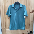 MENS UNDER ARMOUR GREEN POLO SHIRT S