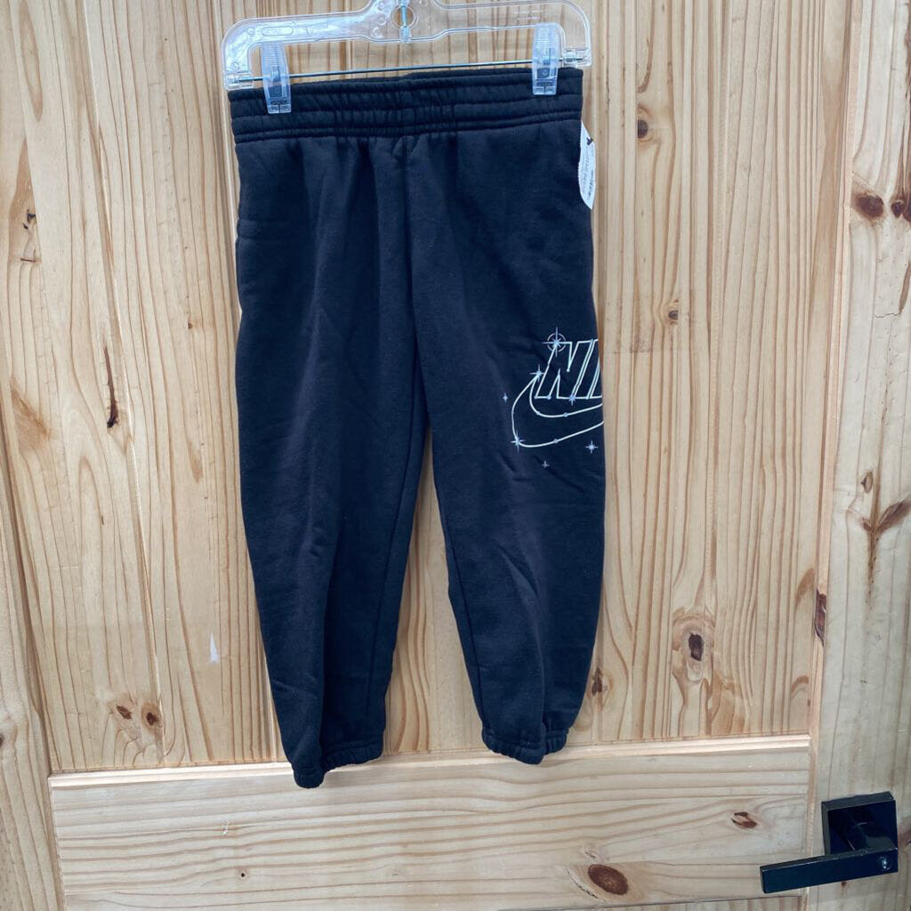 BOYS NIKE SWEATPANTS BLK/WHITE XS 4 NWT