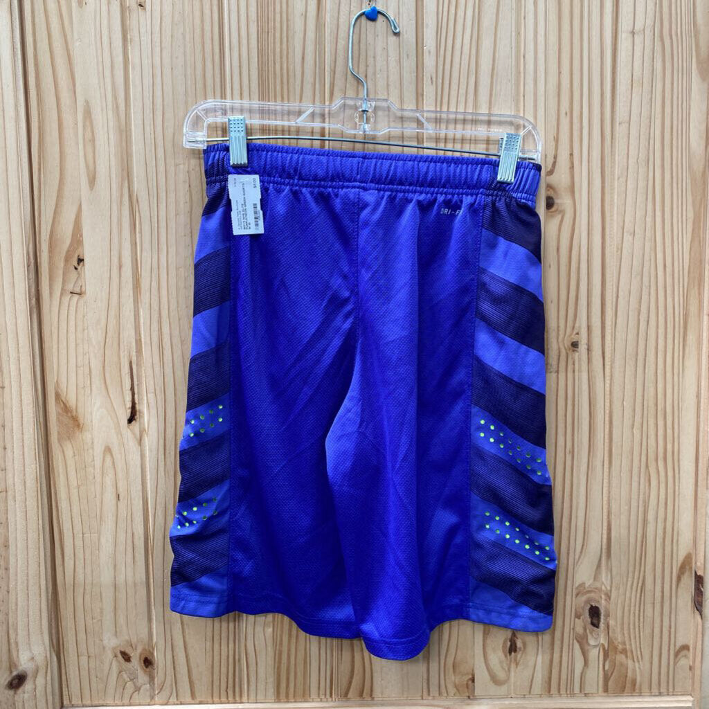 BOYS NIKE ELITE PURPLE/NEON GREEN SHORTS M 10