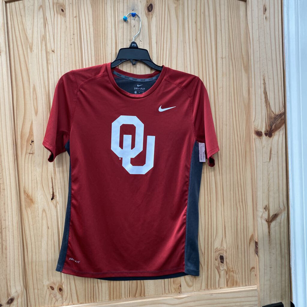 BOYS NIKE OU RED/WHITE SHIRT XL 14