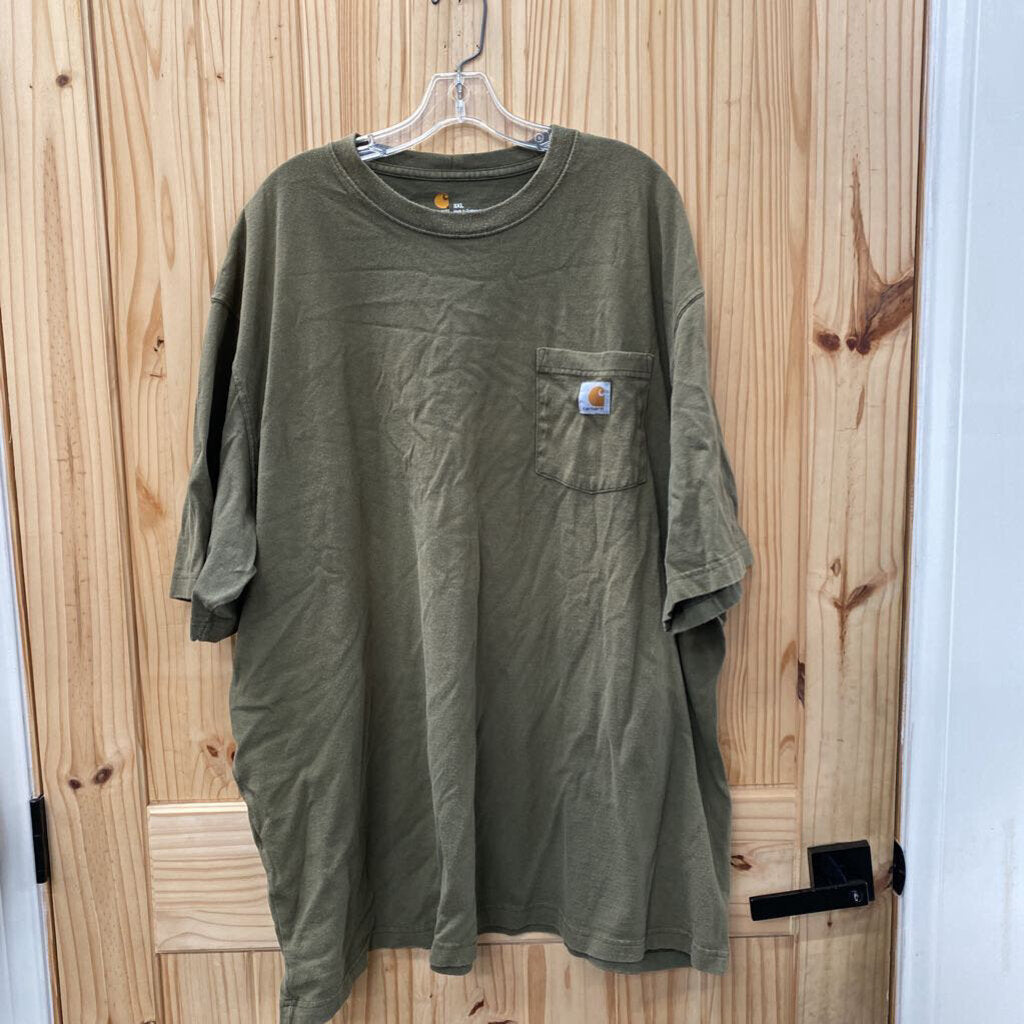 MENS CARHARTT OLIVE GREEN SHIRT 3XL