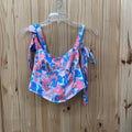 WOMENS SHEIN TOP PINK/WHITE/LT BLUE XS