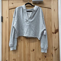 WOMENS AERIE GREY CROP JACKET M