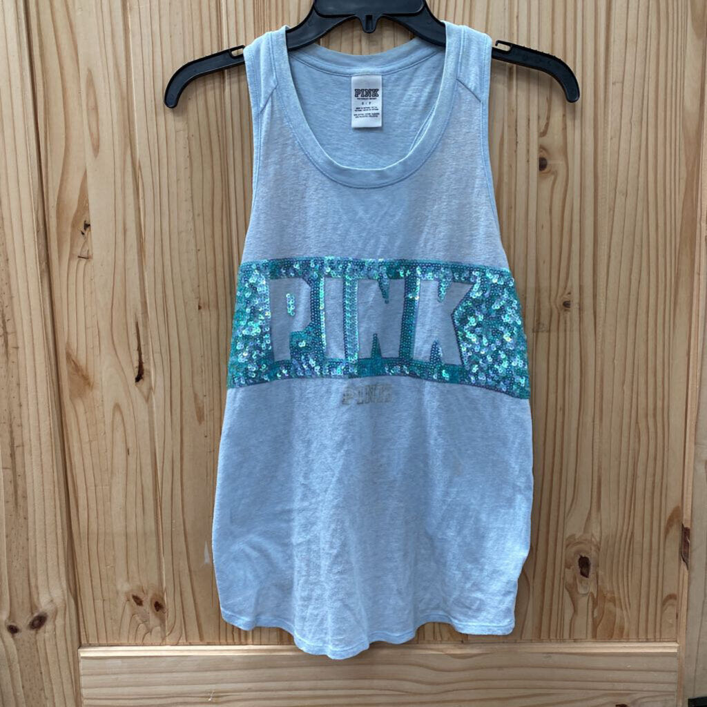 WOMENS VS PINK SKY BLUE TANK S