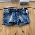WOMENS ROCK REVIVAL LT DENIM JEAN SHORTS RAVEN 31