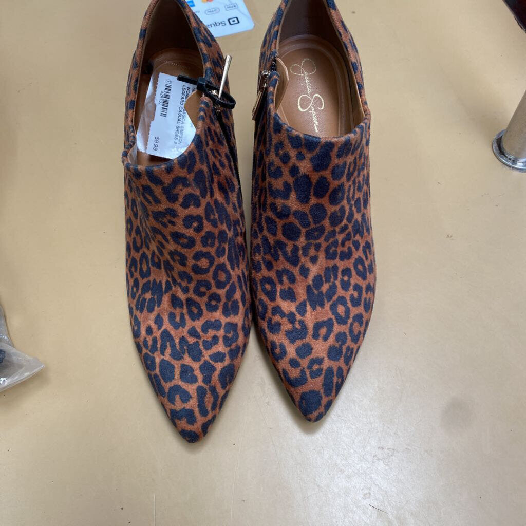 WOMENS JESSICA SIMPSON LEOPARD CASUAL SHOES 9